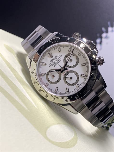 rolex daytona ss white face|rolex daytona 116520 price.